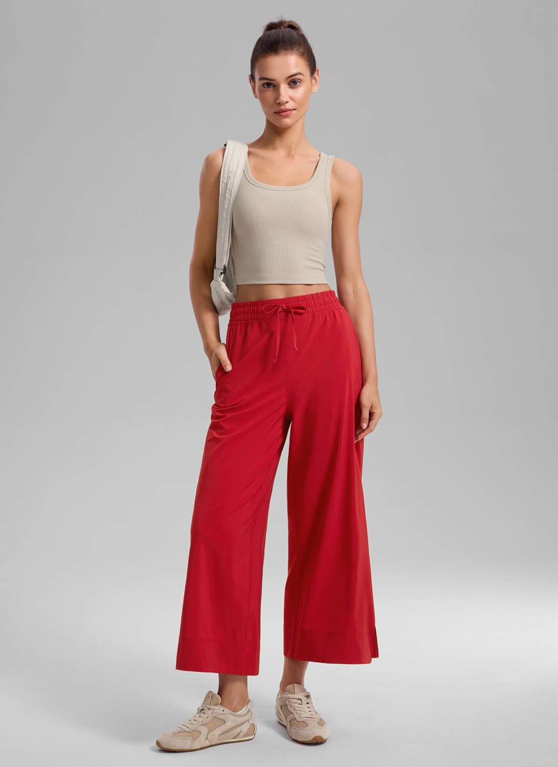 CRZ YOGA Lightweight Wide Leg Crop Pants 25"