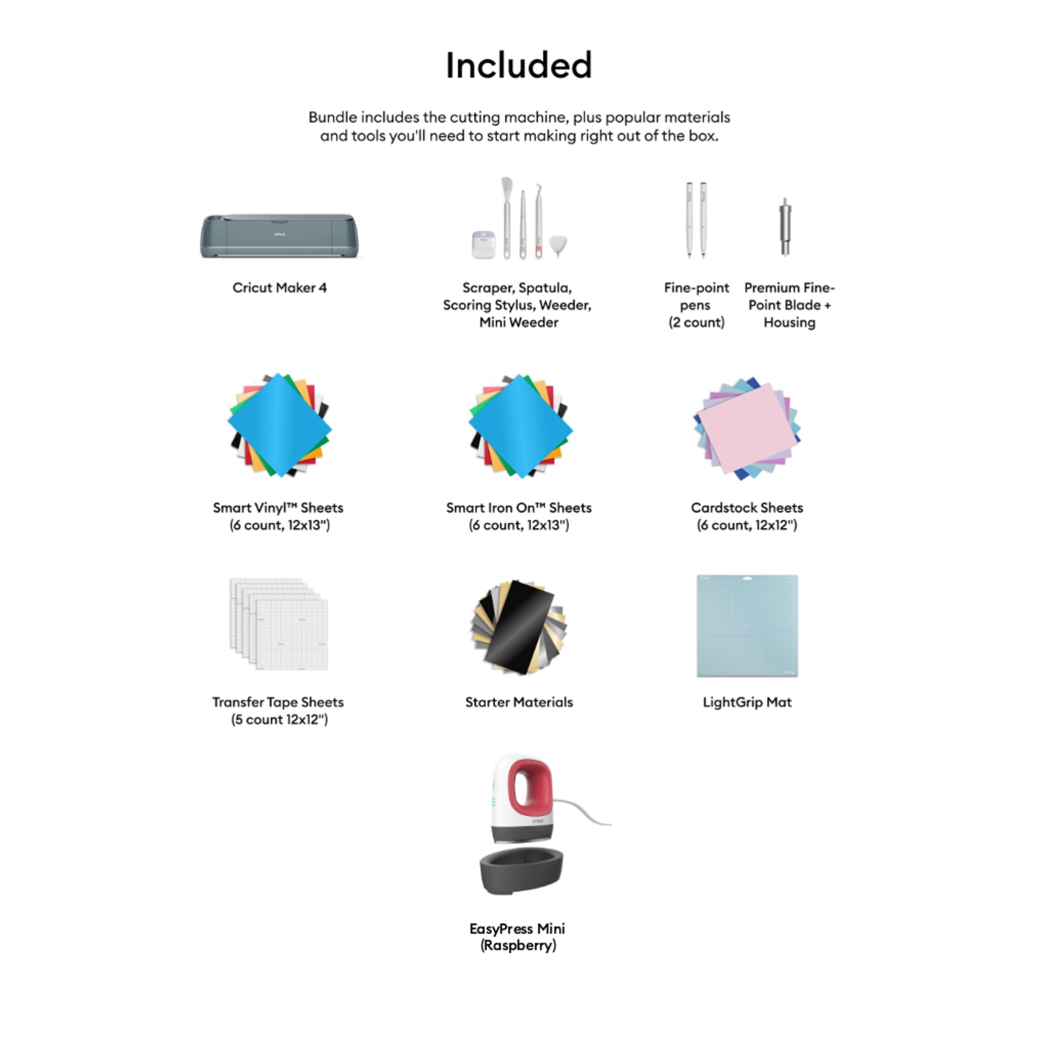 Cricut Pack Maker 4 Essentials Plus (édition exclusive Amazon 2025)