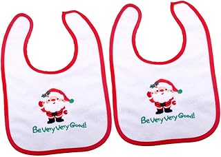 Abaodam Christmas Baby Bibs 2pcs Baby bib Bibs for Baby Bibs Infant Bibs Newborn Bibs Infant Products Saliva Newborn Bibs