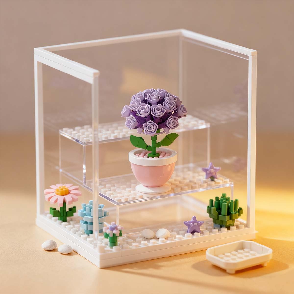 Photo 1 of ***MISSING PARTS***
Micro-Orchid Building Set with Display Pot, Botanical Sculpture Collection for Home and Office Decor, Adult Microblocks Construction Project for Floral Display and Interior Decoration(Purple Bubble)