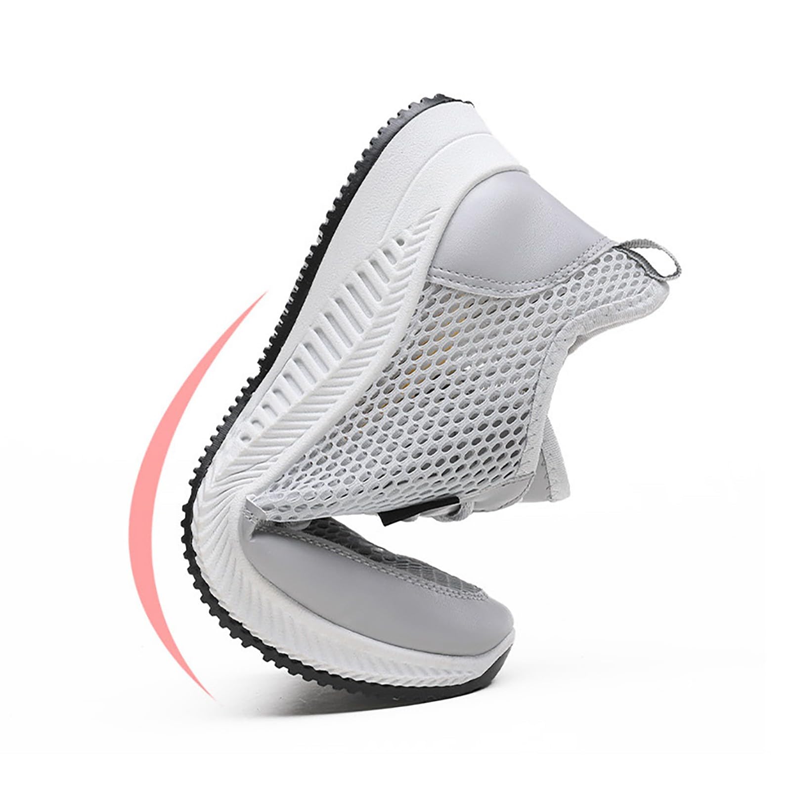 Zapatillas Deportivas Mujer Malla Transpirables Cómodas Ante Blancas Verano