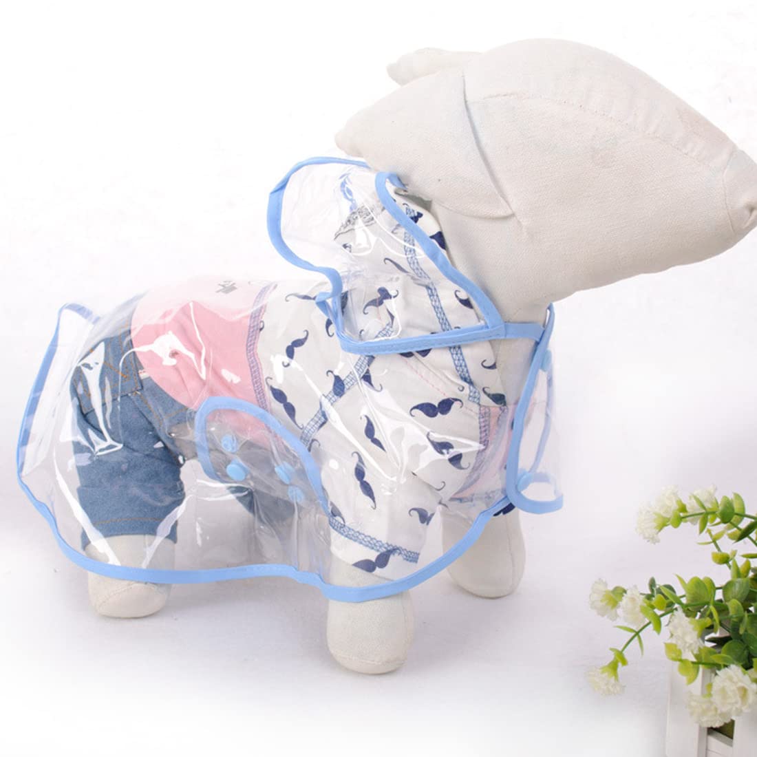 Imperméable pour Chien - Manteau Anti-Pluie Poncho pour Chiens avec Capuche en Nylon Transparent, Réglable et facile à porter, Imperméable et résistant au vent pour Chiens de Petite et Moyenne (XL)