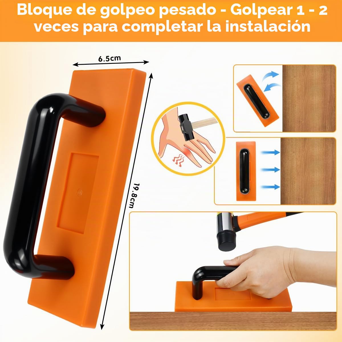 Kit de Instalación de Suelo Laminado - 43 PCS Herramientas para Suelo Laminado Incluye Martillo de Goma, Palanca de Extracción y Cuñas Separadoras - Kit Instalacion paraSuelo Vinilico Click