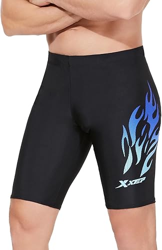 KANAV Traje de baño deportivo para hombre, traje de baño de compresión, pantalones cortos de natación de resistencia, entrenamiento de carreras