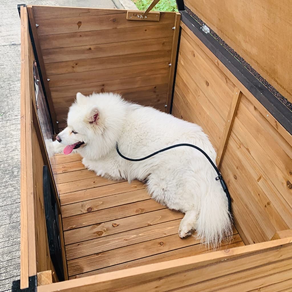 Amazon | 屋外木製犬小屋 屋外ペットハウス 大型犬小屋 日よけ