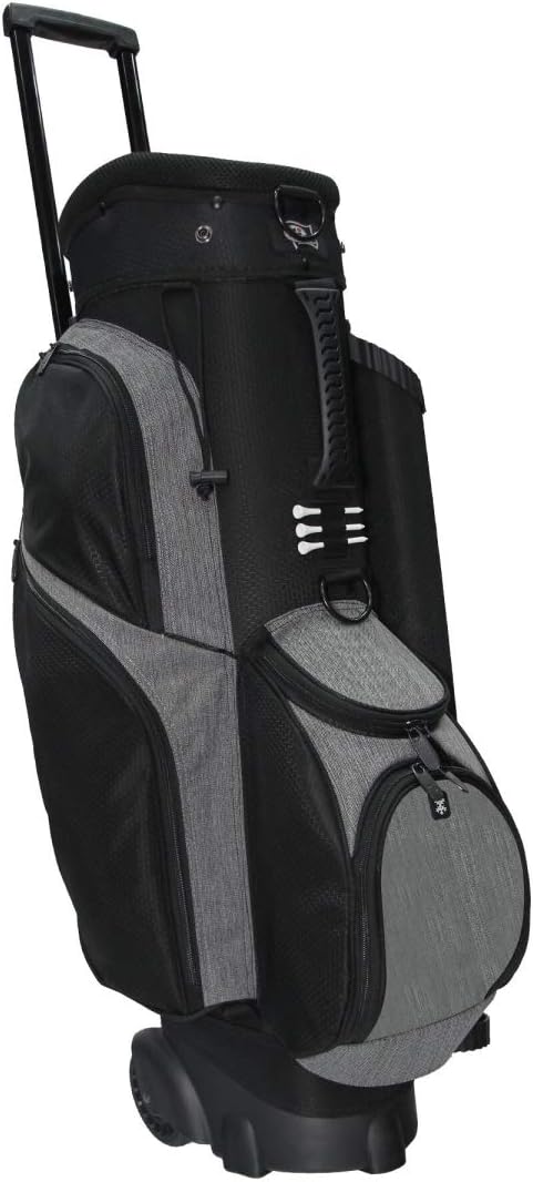 Spinner X Transport Cart Golf Bags - Black & Heather Grey - 15 x 12 x 36 in.