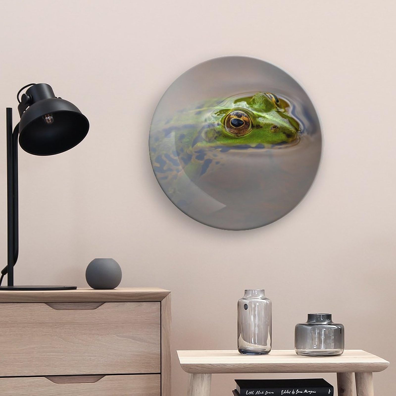 SWEN Products Frog & Toad Wall Plate Cover - Steel Stamped Switch/Outlet Cover, Black Wrinkle Finish