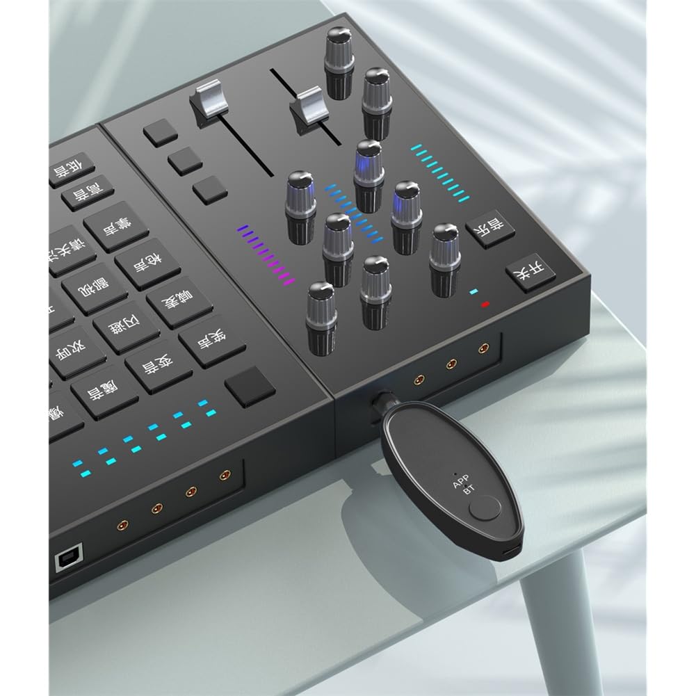 Adattatore Ricevitore Audio 3,5/6,5 mm Aux Wireless Bluetooth 5.2 Splitter Musicale per Karaoke Trasmissione in Diretta Rimozione Vocale