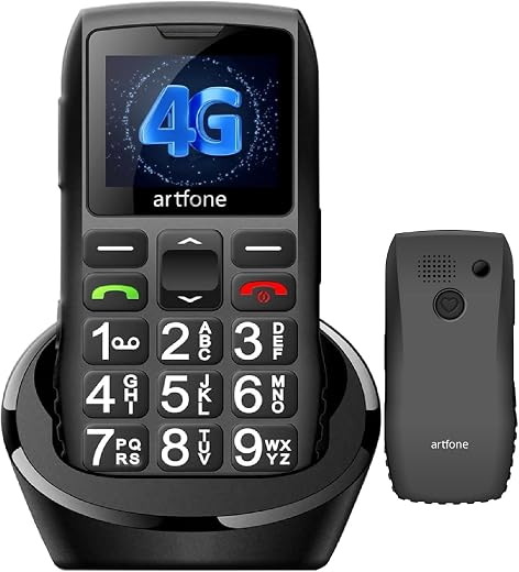 artfone Telefono Cellulare per Anziani con Tasti Grandi, GSM Senior Telefoni per...