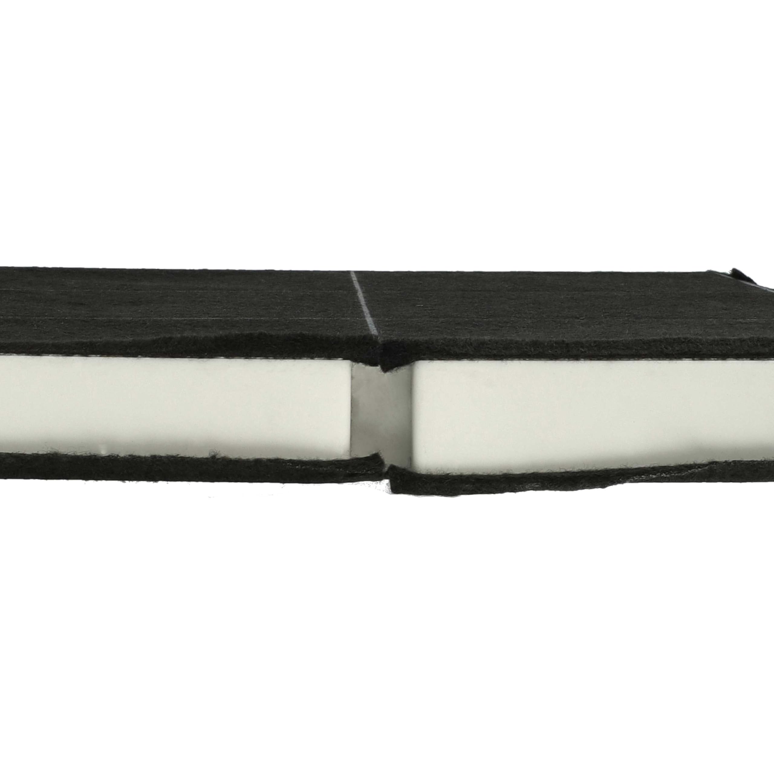vhbw 2x filtro de carbón activado compatible con Balay 3BD873XP | 3BD891XP, 3BD892AP, 3BD892XP, 3BD893XP campanas cocina - 25,5 x 22,5 x 2,3 cm