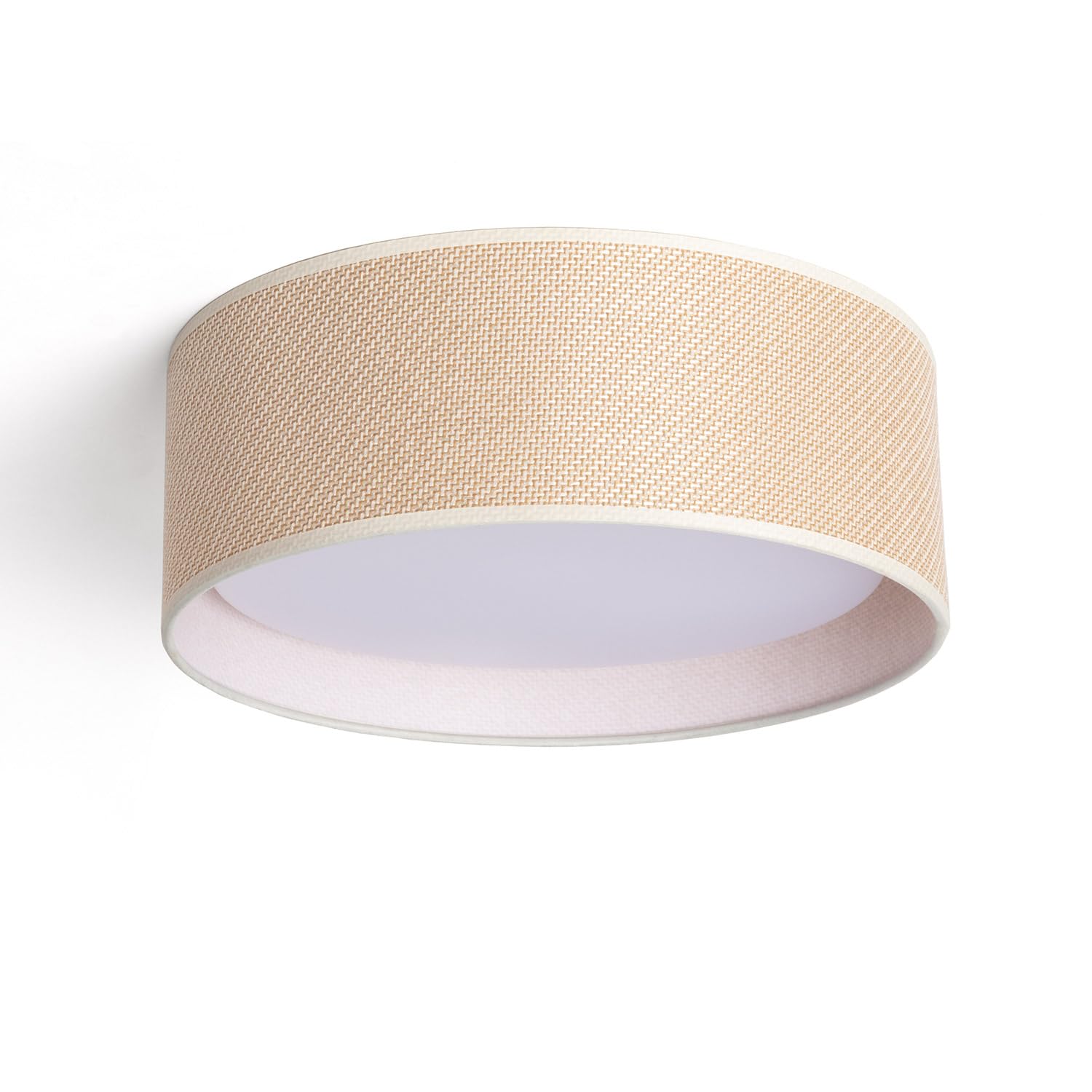 LEDKIA Plafón Circular Ratán Ø360 Rufus Natural | Ideal para Cocina, Comedor, Habitación
