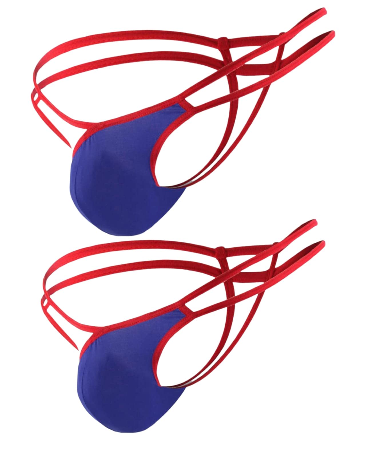 wow zn fashion Men's Combo Pack of Naughty Cuts Men's G String Thong Underwear Dual Back String, Blue Color, 2 Pcs Combo.-picture-47