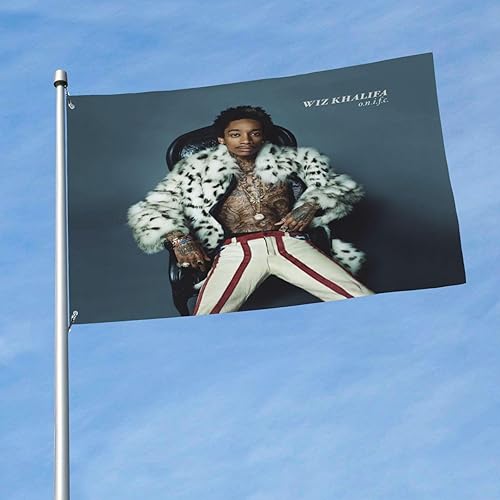Miniatura 2 de Wiz Rapper Khalifa Singer O.N.I.F.C. Bandera de jardín banderas para decoración de otoño interior al aire libre 3 x 5 pies