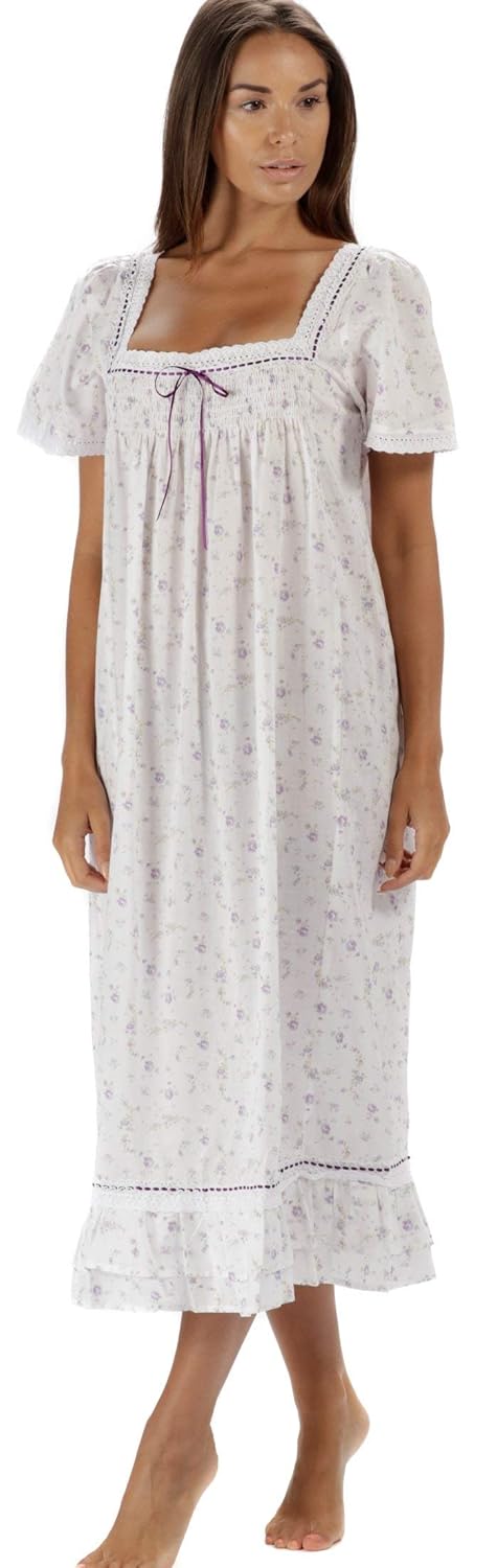 100 cotton short sleeve nightgown Clearance