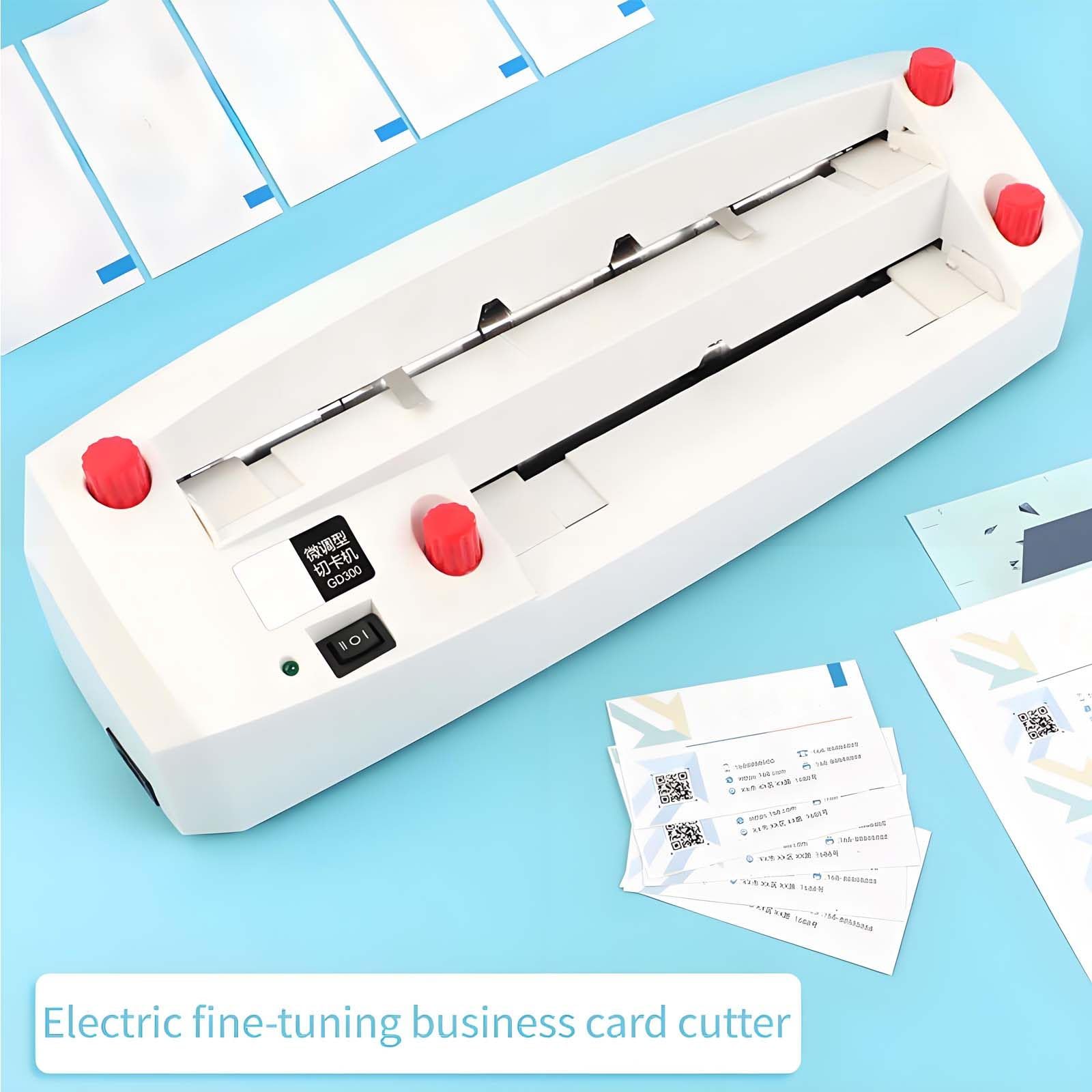 Cortadora eléctrica de tarjetas de visita de alta velocidad, guillotina de papel con alimentación automática para tarjetas de 90x54 mm, corta hojas A4 a tamaño estándar en minutos, cortadora industr