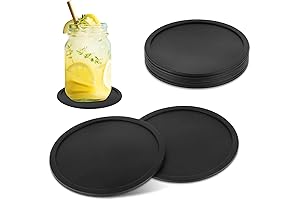 Premium 6Pcs Silicone Coasters Furniture Cups