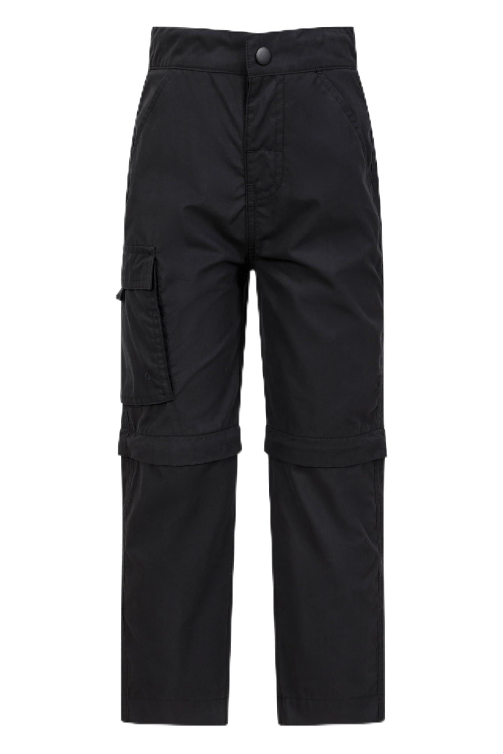 Mountain Warehouse Jet Black Active Kids Trousers - Lightweight, Fast Drying All Season Pants, Shrink & Fade Resistant Casual Bottoms - For Spring Summer, Travelling, Camping Teen Size 13 Years