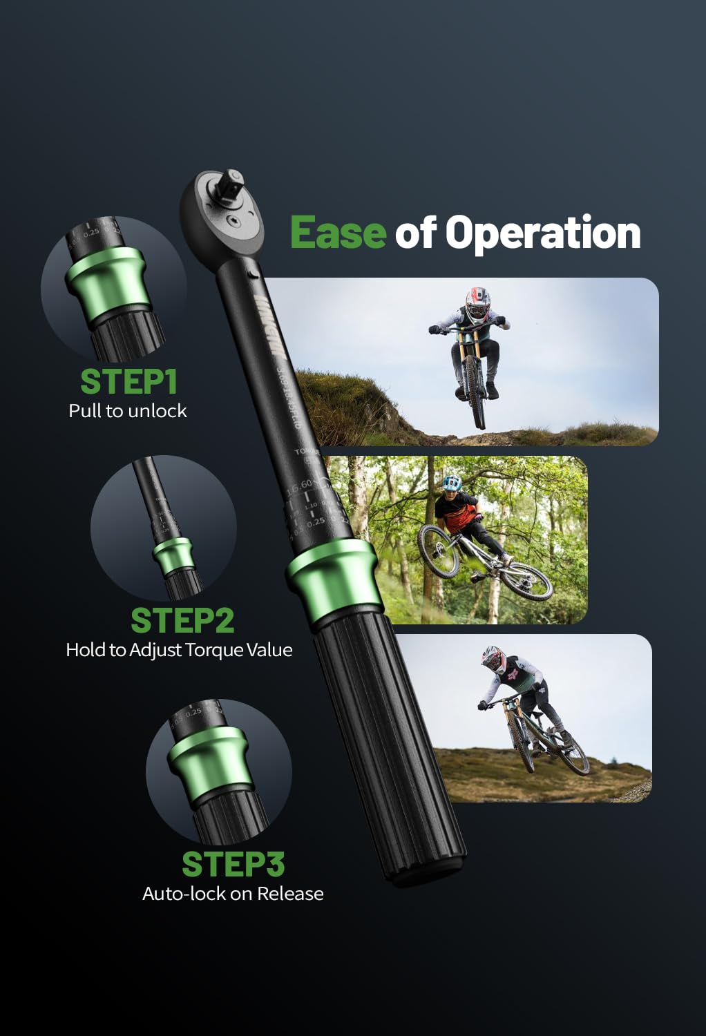 Clé Dynamométrique 1/4", 5-25 Nm Clé Dynamométrique Velo, Kit D'entretien avec 100mm Barre d'extension, 3/8" Adaptateur pour Vélos Route y Montagne, Moto