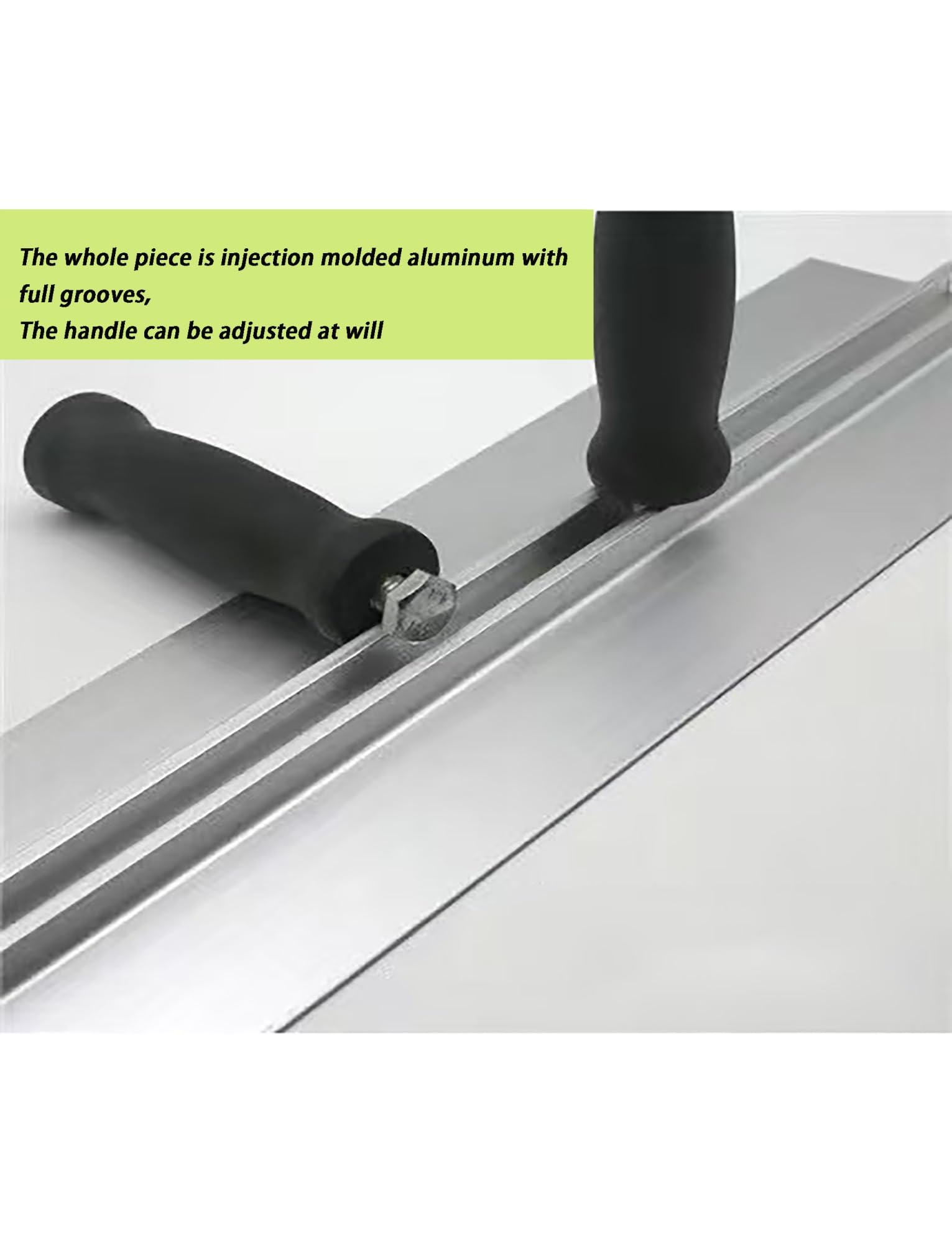 Llana de acero inoxidable de doble mango, herramienta for raspar paredes, raspador de placa grande y alargado, for azulejos de pared e instalaciones de bloques.(0.8mm 100x12cm)