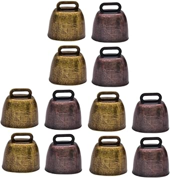 ibasenice 12pcs Crafted Small Cow Bells Bells for Dogs Wrist Worn Farming Pendant Sheep Ornament