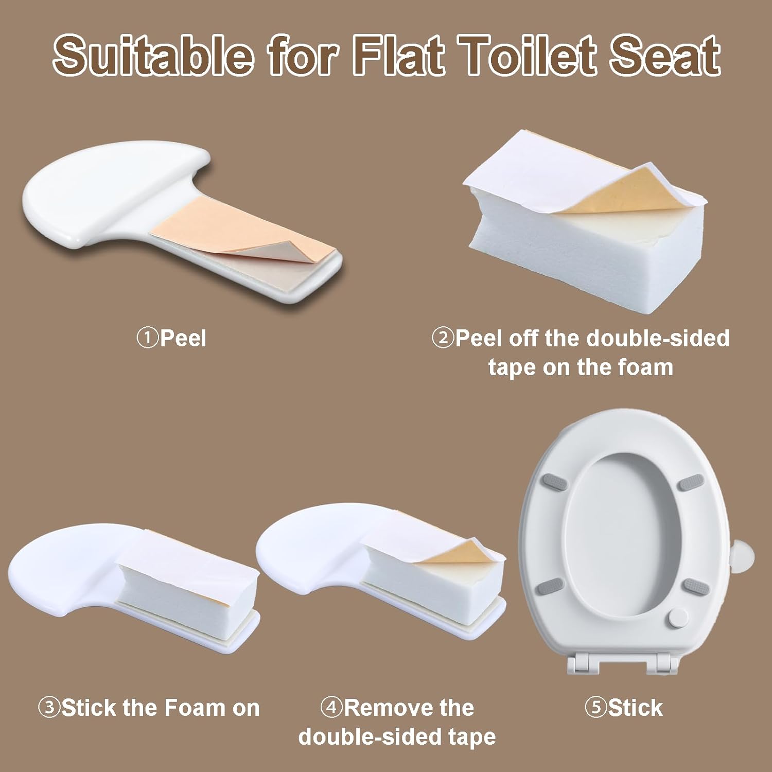4 Pack Toilet Seat Lift Handle, Toilet Seat Lifter, Adhesive Toilets Lid Cover Lifter Handle, Sticky Lifters Avoid Touching the Toilets Lid for Bathroom Home Travel Office Hotel Accessories