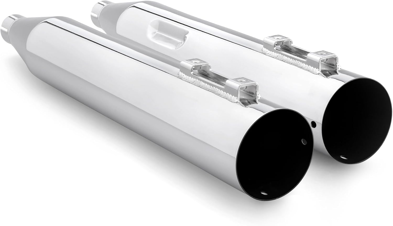 Harley Touring 1995-2016 4" Slip-on Muffler CANS (END-CAPS & BAFFLE SOLD SEPARATELY;REQUIRED) (CHROME)
