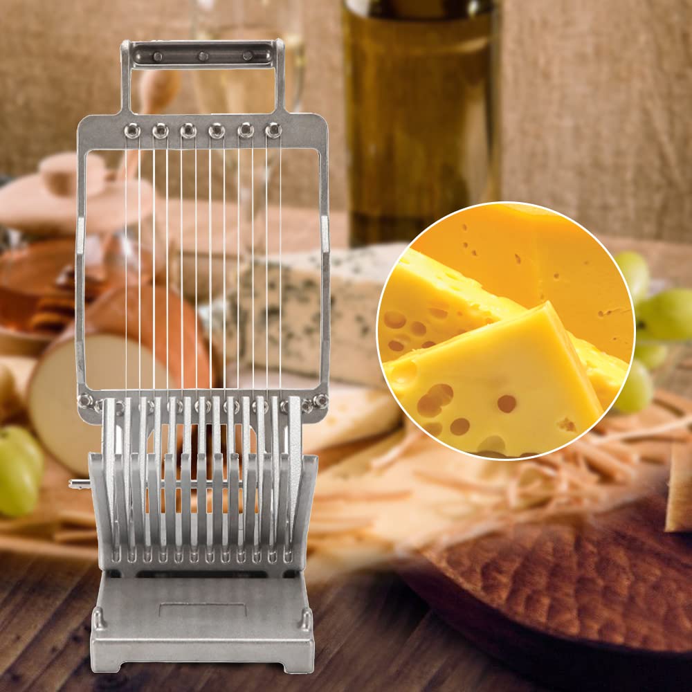 Commercial Cheese Slicer Equipped with 1cm and 2cm Stainless Steel Wire Cheese Cutter Household Butter Cutting Board Machine Blade Replaceable Stainless Steel Kitchen Cutter Tools for Cheese Butter