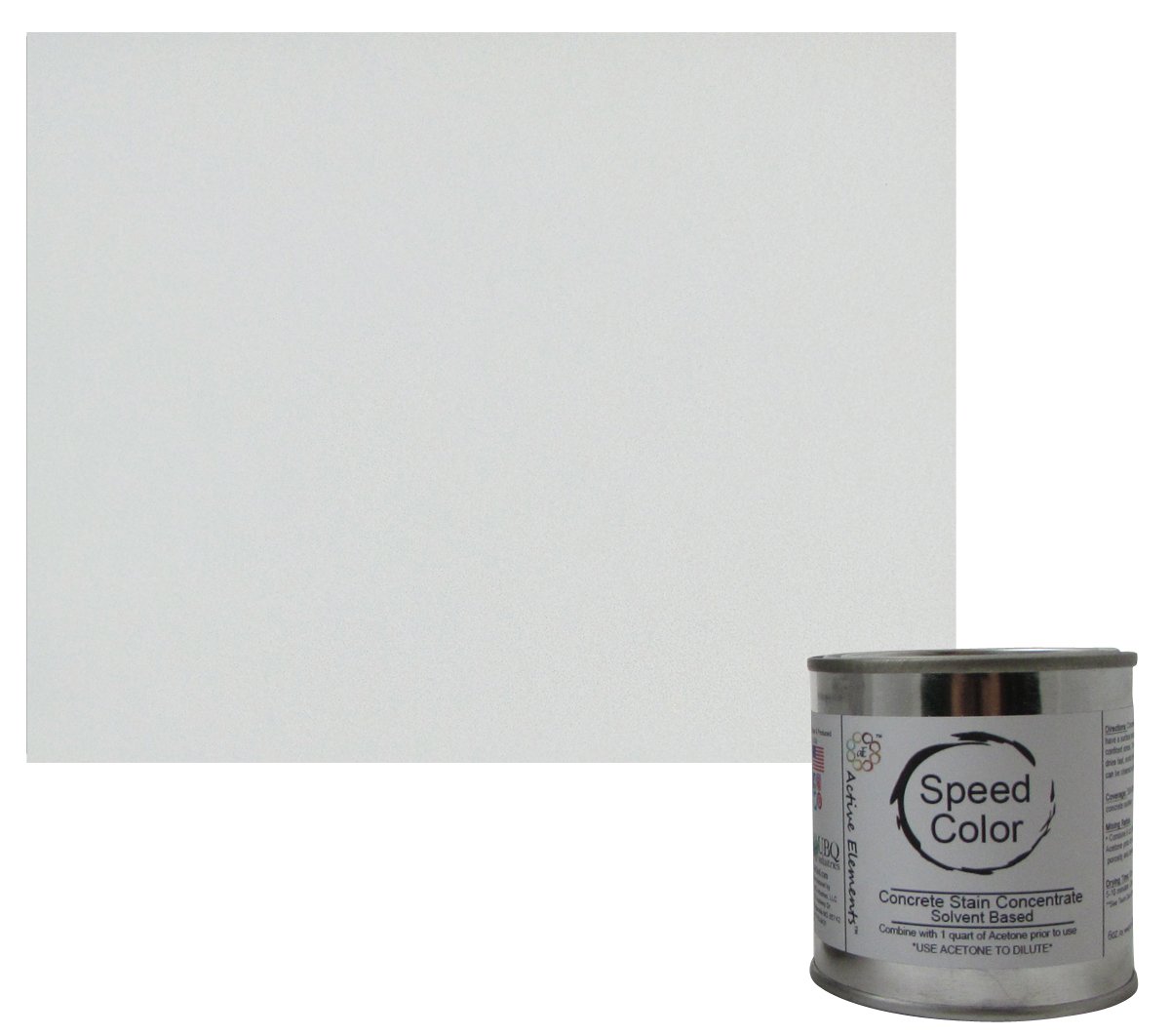 Professional Fast Drying Concrete Stain - Easy to use! - Speed Color Acetone Dye - White Pigment for 1 Gallon
