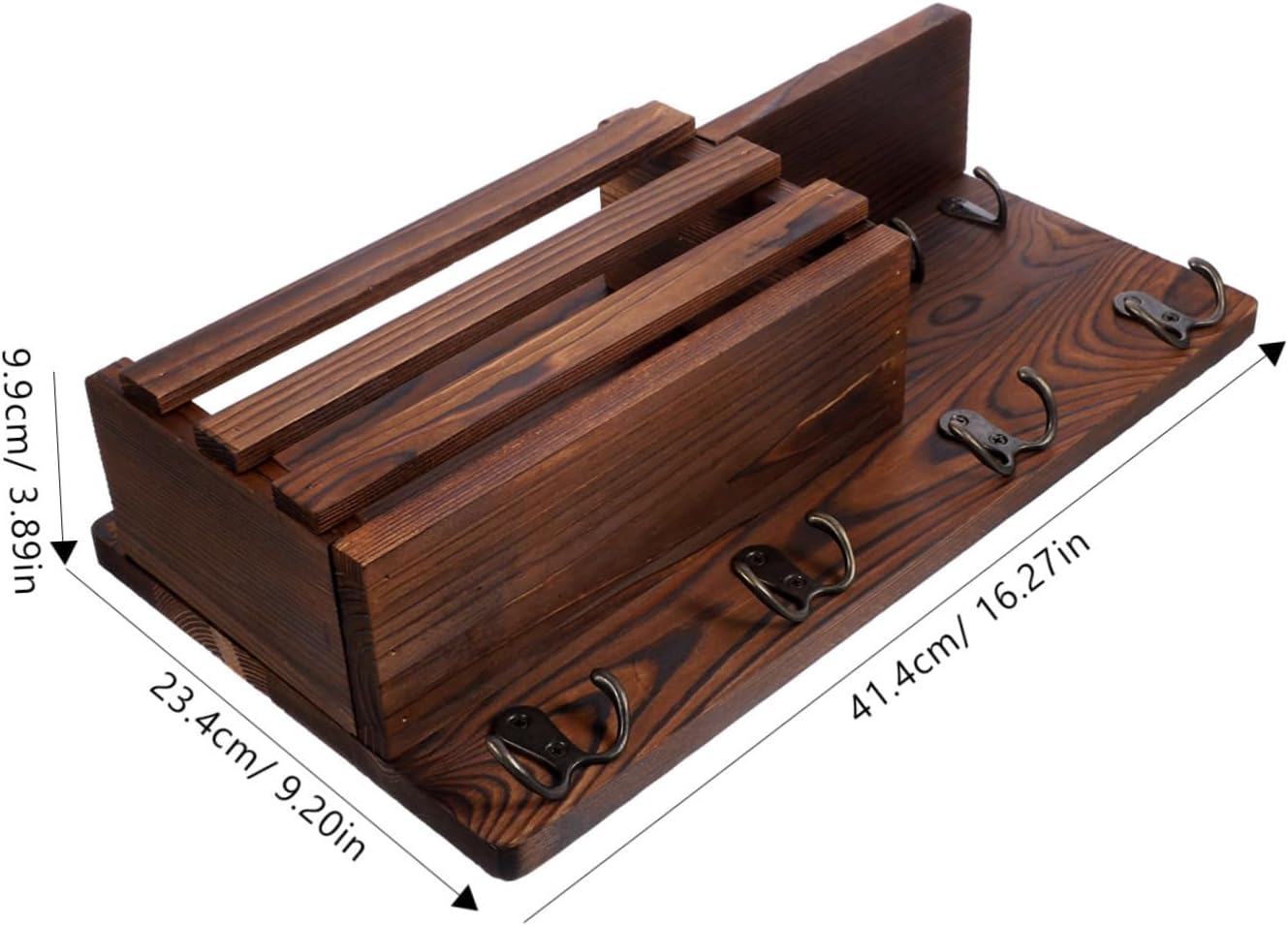 1pc Keyholder Wall Mount Mail Key Storage Rack Hanger Hooks Multi-Functional Wall Shelf