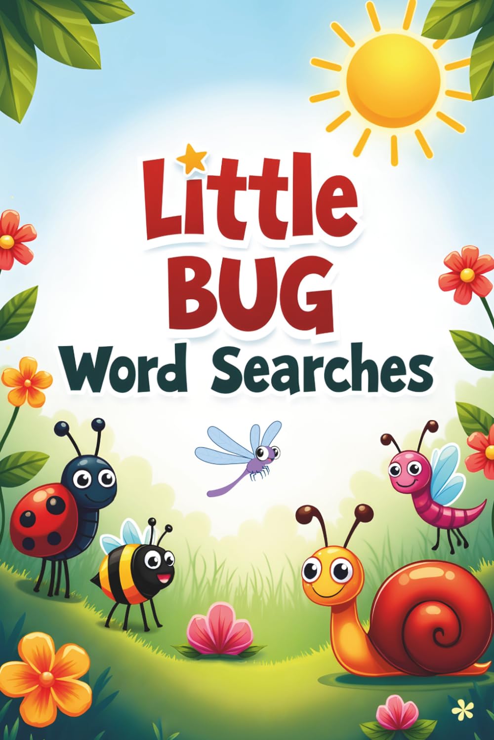 Little Bug Word Searches: 50 Fun & Easy Puzzles for Kids Who Love Creepy Crawlies plus 10 Bonus Coloring Pages!
