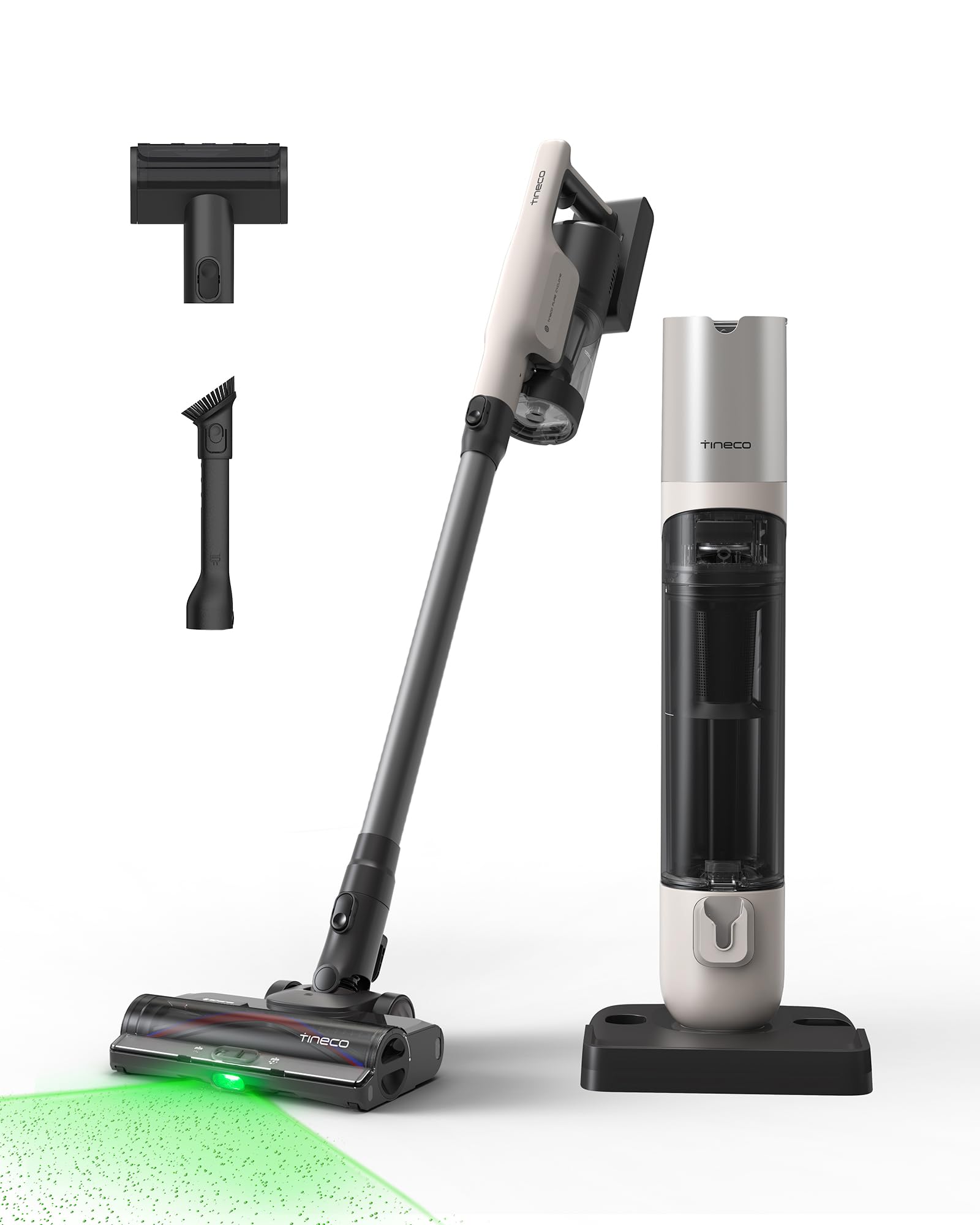 Tineco Pure ONE Station 5 Pro Cordless Smart Stick Vacuum Automatic Dust Collection Full-Path Self-Cleaning 200AW Powerful Suction