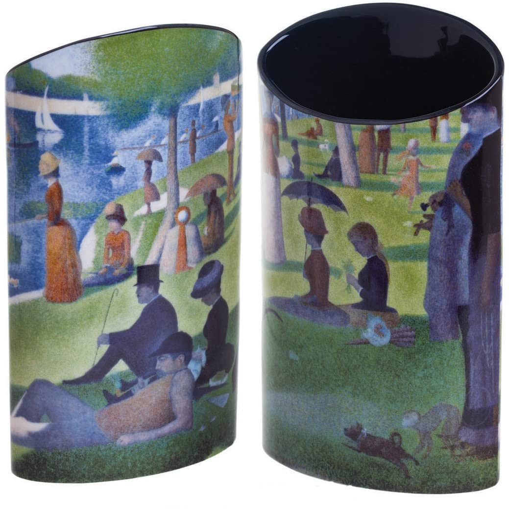 Dartingtonjohnbeswick Dartington John Beswick George Seurat A Sunday On The Grand Jatte Ceramic Art Vase 23.5X10.5cm Silhouette D'art Parastone Sda033