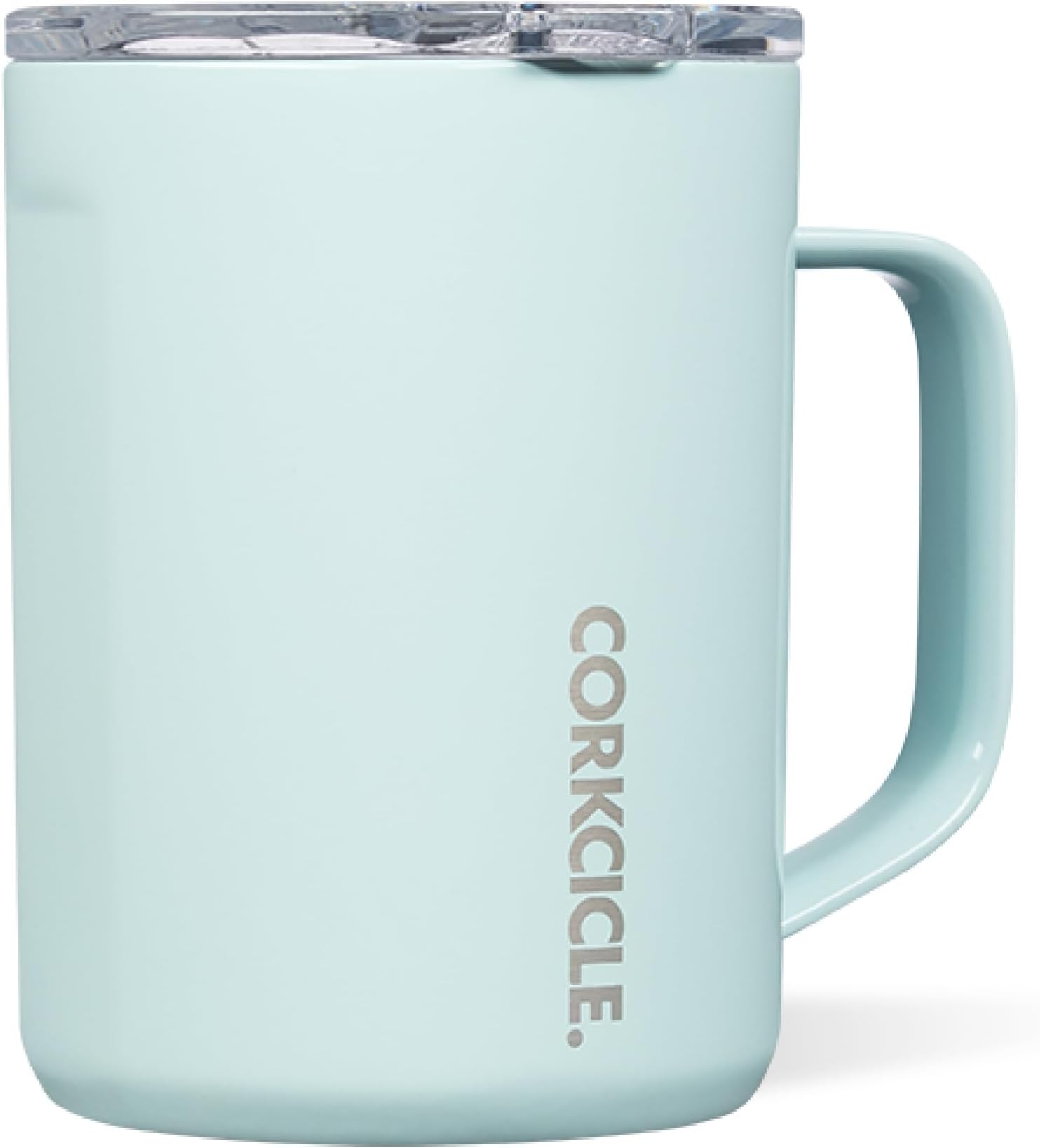 Classic Coffee Mug - Triple Insulated Stainless Steel for Travel - Shatter-Proof Lid - Keeps Drink Hot Over 3 Hours - Holiday Mug Gift - Great for Gifting Warmth - 16 oz - Powder Blue