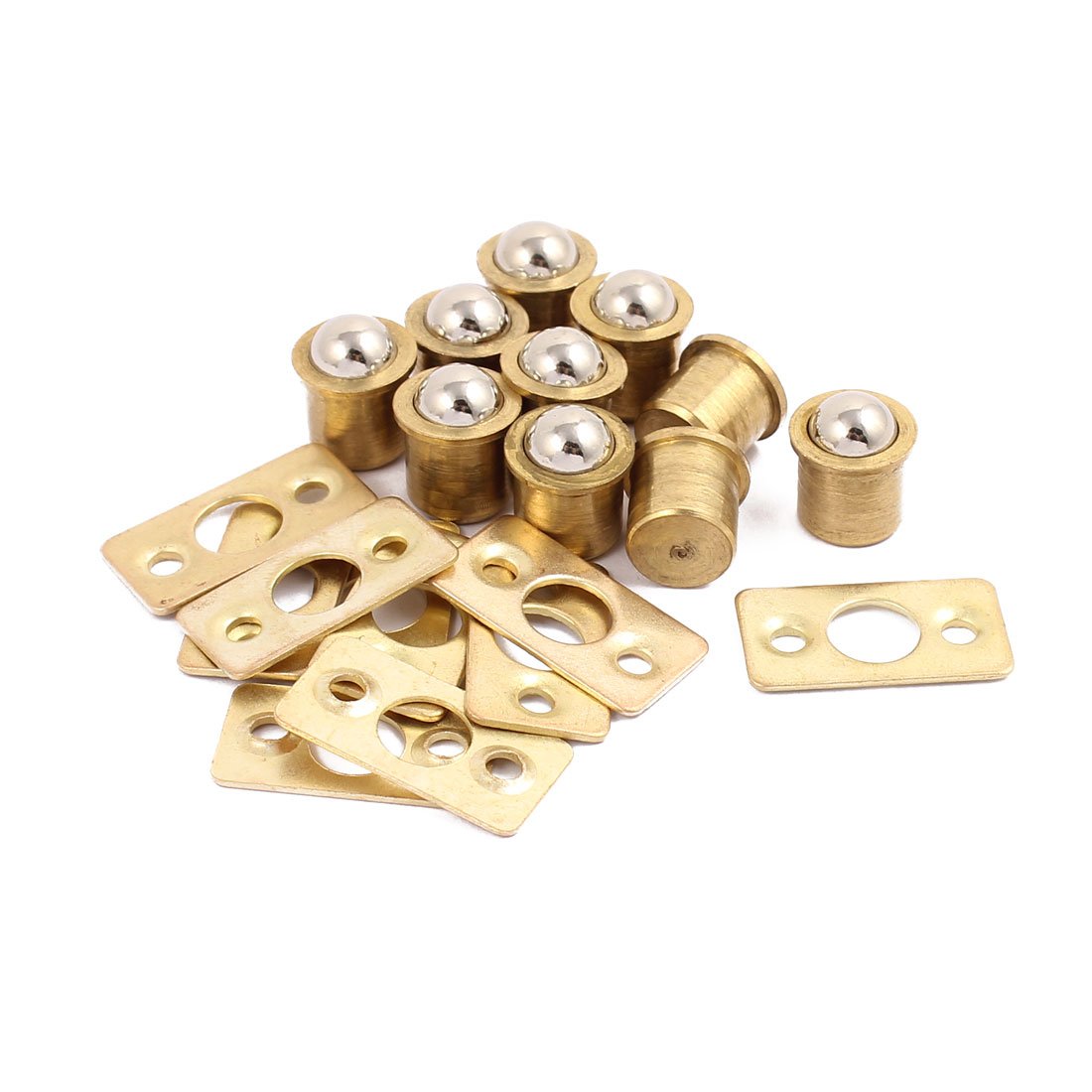 MroMax Brass Ball Catches - 7mm Dia Cylindrical Spring Catches For Cabinets & Doors, 10pcs/20pcs