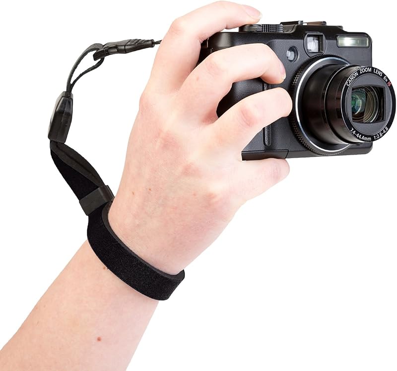 OP/TECH USA Cam Strap - QD | Quick Release Wrist Strap for Digital, Film & Vintage Cameras – Black, Made in USA