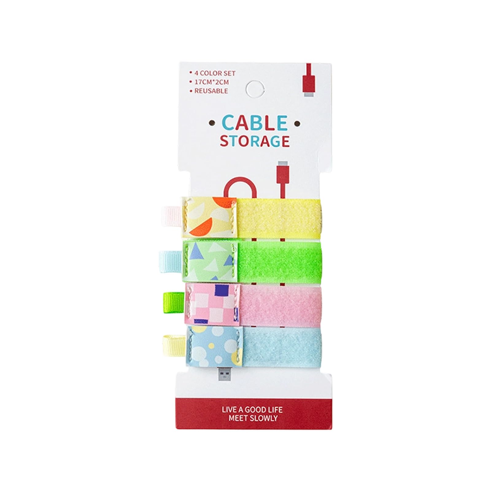 Hogtnd B Multipurpose Antislip Cord Wrap Cartoon Nylon Cable Tie For Securing Electronic Device Charging Cables Cable Management