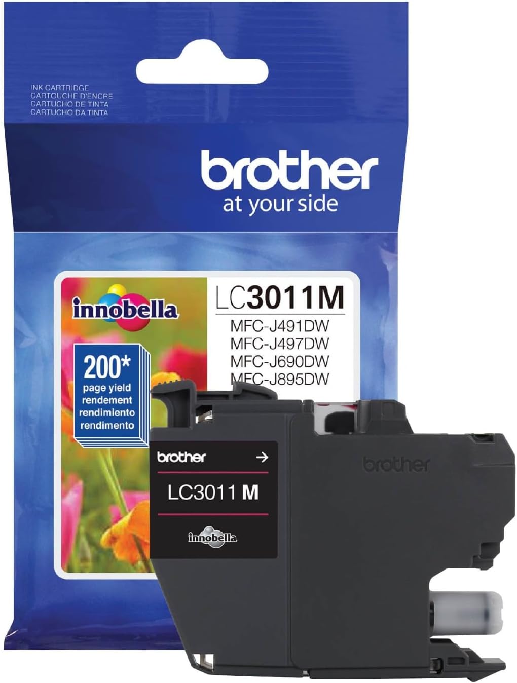 Brother Printer LC3011M Single Pack Standard Cartridge Yield Up to 200 Pages LC3011 Ink Magenta
