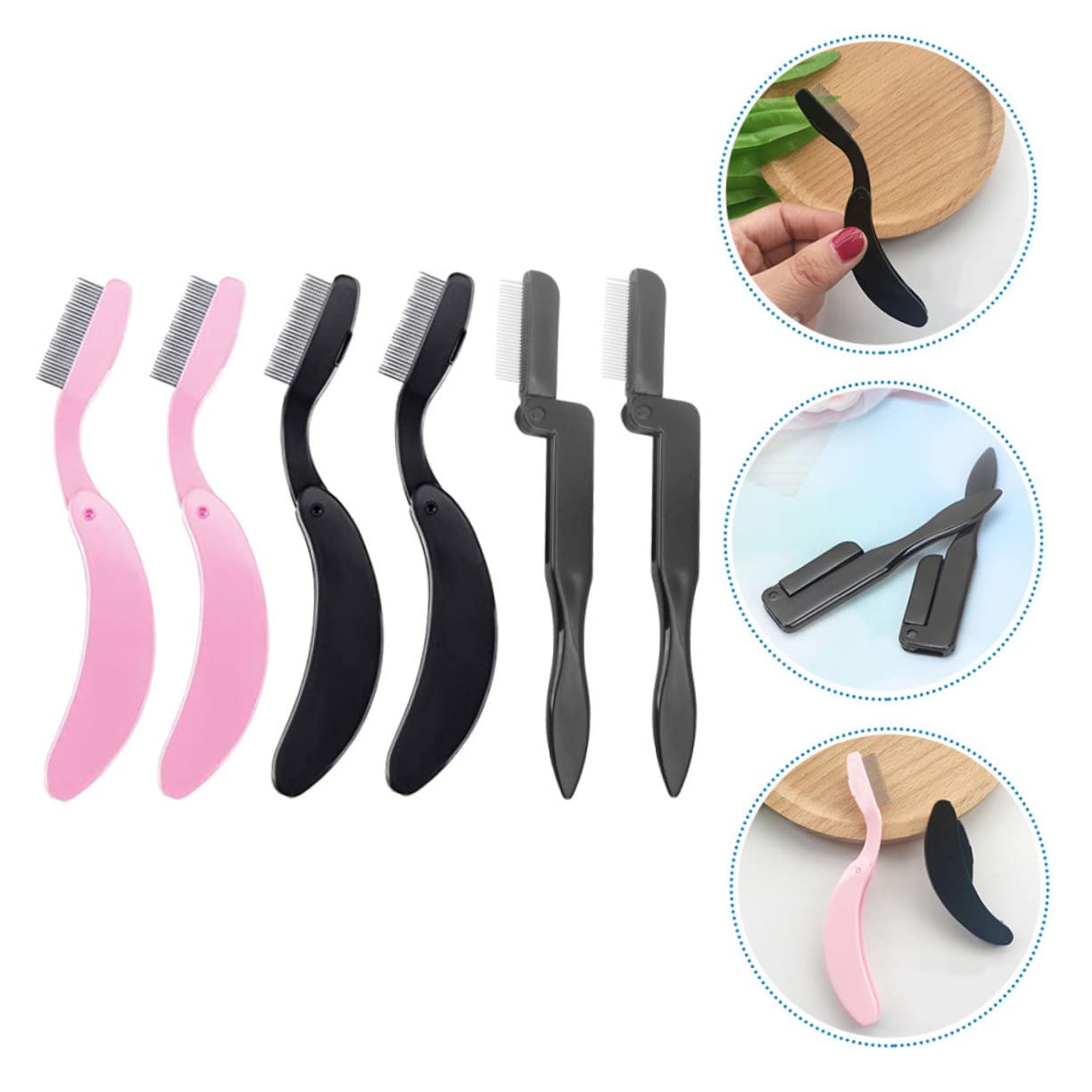 18 Stk Faltbarer Augenbrauenkamm Mascara-werkzeug Pflegewerkzeug Rostfrei Make-up Pinsel Kamm Zum Anheben Der Wimpern Faltbarer Kamm Wimpernzange Separator Make-up-tool Plastik