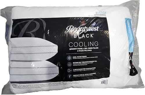 BEAUTYEST Black Cooling Memory Foam Plus Gel Fiber Blended Filled