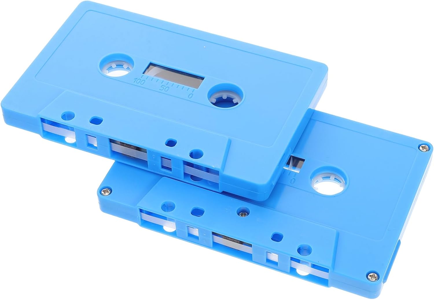 Xmas 2pcs Retro Colorful Blank Audio Cassettes Plastic Decor