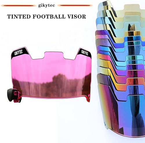 Miniatura 5 de Visera de Fútbol Americano Visera para Casco de Fútbol Americano Resistente a los Arañazos Bloqueo UV Visera de Protección Facial para Jóvenes y