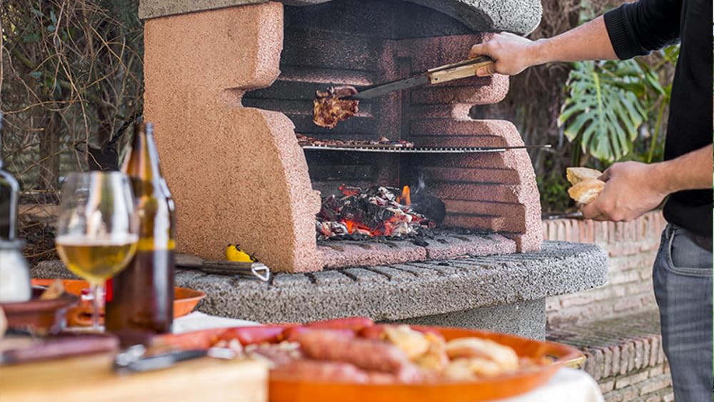 Griglia per Barbecue in Acciaio Cromato, 67x40 cm, Manici Richiudibili, Regolabile per Barbecue a Muratura e Portatili - 4