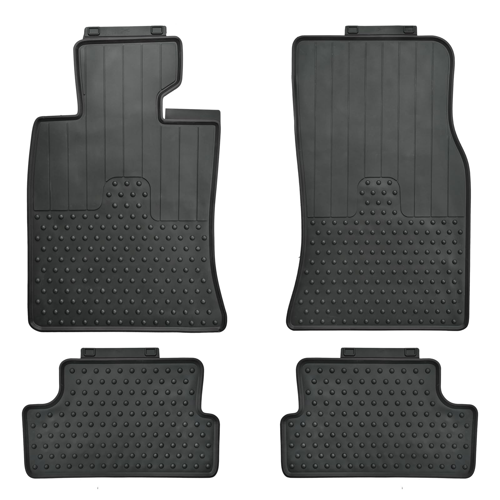 Lwope Car Floor Mats Custom Fit for Mini Cooper R56 2006-2013 Black Rubber Auto Liner Mats All Weather Protection Odorless