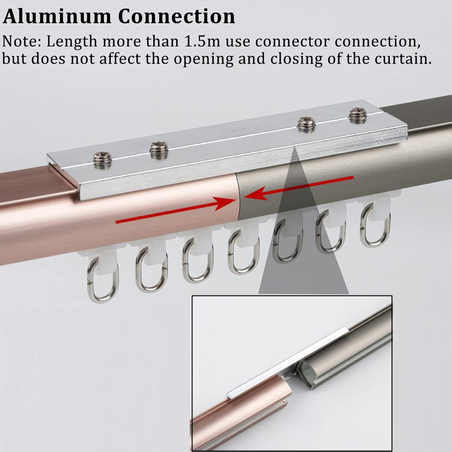 Ceiling Curtain Track Hospital Curtain RV Curtain Straight Curtain Track, for Window Room Divider Kitchen Bathroom, Aluminum Curtain Rod Ceiling or Wall Mount, Sliding Curtain Track with Accessories (