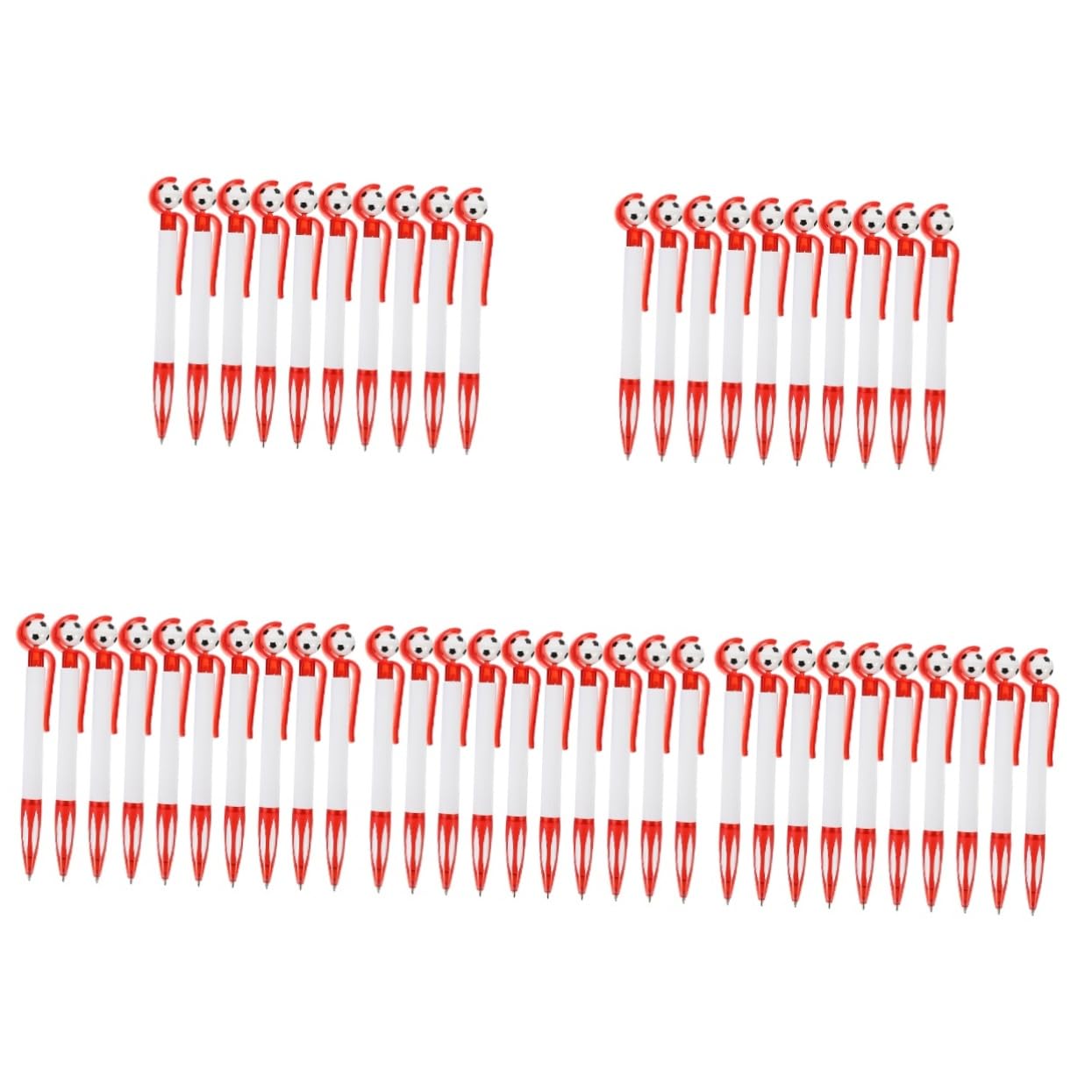 VILLCASE Lot De 5 Stylos À Bille Motif Football Lot De 10 Pour Étudiants Papeterie Bureau École Garçons Et Filles Poignée Antidérapante
