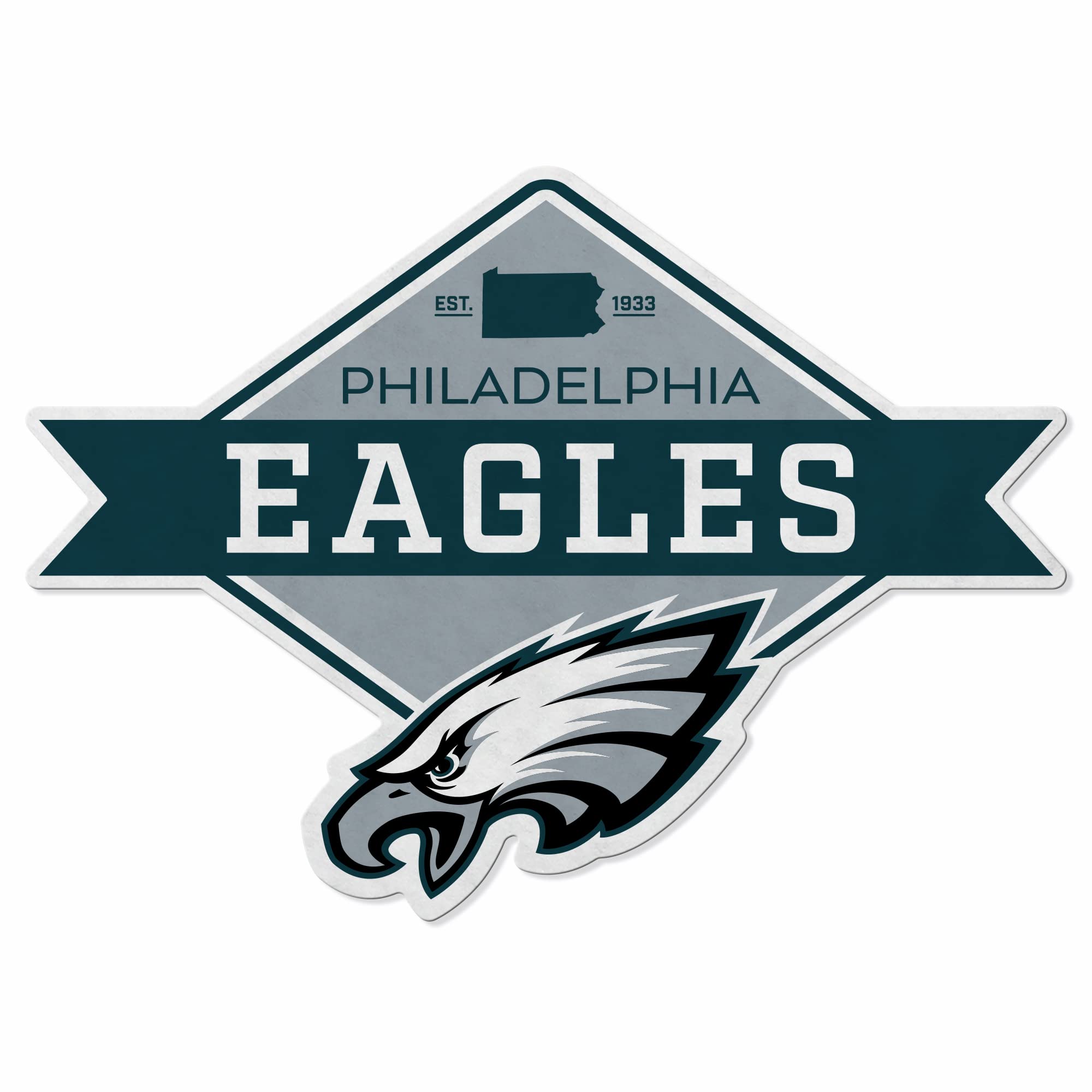 Banderín Philadelphia Eagles de fieltro suave el regalo ideal para aficionados