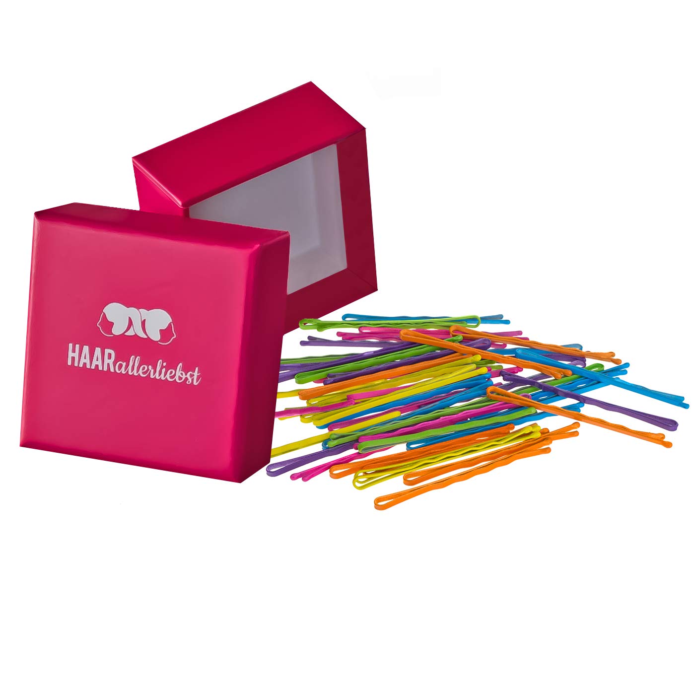 150 Stück Bunte Bobby Pins Mit Box | 5,5 Cm, Metall, Für Alle Haartypen, Ideal Für Partys & Alltag