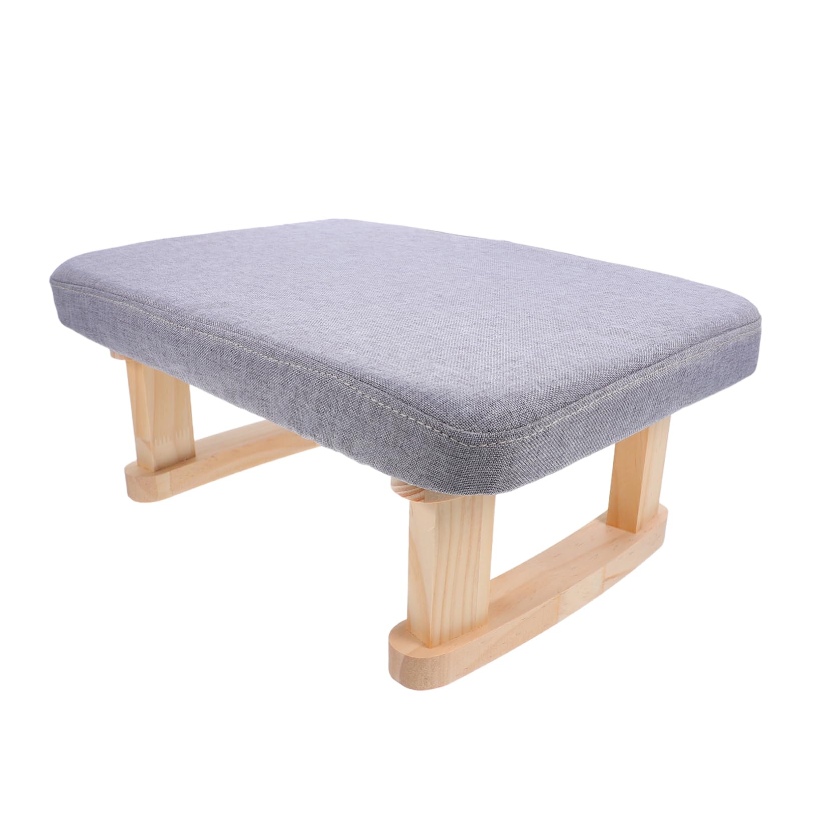 Tabouret de bois design élégant Amosfun en velours gris pour sublimer votre décoration
