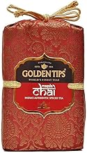 Golden Tips Masala Chai, India’s Spiced Tea in Brocade Cloth Bag, Bold Black Tea Blend with Cardamom, Ginger, Cloves & Cinnamon,Gift & Everyday Chai (125 Gram, 62cups)