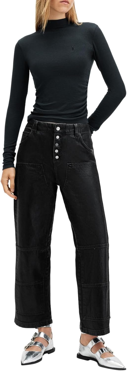 Allsaints Womens Rina Ls Roll Neck - Image 4